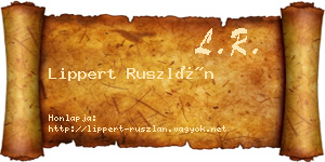 Lippert Ruszlán névjegykártya